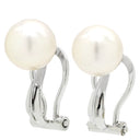ノンブランド NON BRAND パール 8mm イヤリング パールホワイト×ホワイトゴールド K18WG K14WG パール イヤリング 18K 14K WG 1粒 1P 真珠 クリップ式