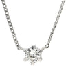 ノンブランド NON BRAND ソリティア ダイヤモンド 0.25ct プラチナシルバー Pt850 ダイヤモンド Pt850(チェーン/造幣局検定マーク) ネックレス プラチナ 1P 1石 1粒 6本爪 両吊りタイプ