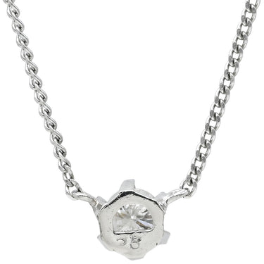 ノンブランド NON BRAND ソリティア ダイヤモンド 0.25ct プラチナシルバー Pt850 ダイヤモンド Pt850(チェーン/造幣局検定マーク) ネックレス プラチナ 1P 1石 1粒 6本爪 両吊りタイプ