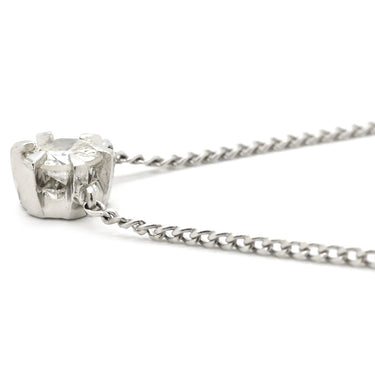 ノンブランド NON BRAND ソリティア ダイヤモンド 0.25ct プラチナシルバー Pt850 ダイヤモンド Pt850(チェーン/造幣局検定マーク) ネックレス プラチナ 1P 1石 1粒 6本爪 両吊りタイプ