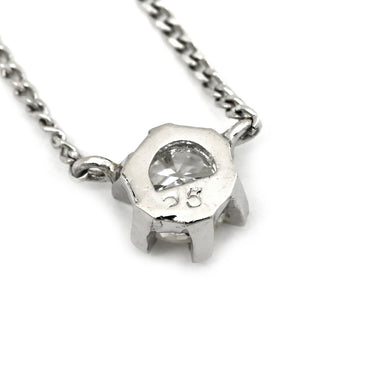ノンブランド NON BRAND ソリティア ダイヤモンド 0.25ct プラチナシルバー Pt850 ダイヤモンド Pt850(チェーン/造幣局検定マーク) ネックレス プラチナ 1P 1石 1粒 6本爪 両吊りタイプ