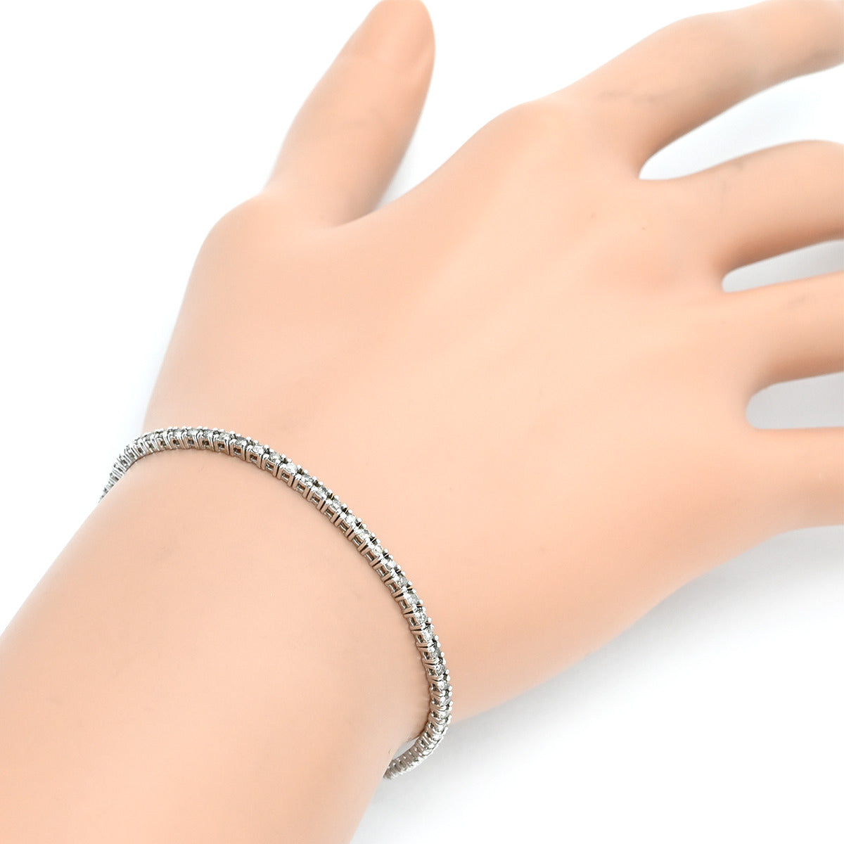 ノンブランド NON BRAND テニスブレスレット ダイヤモンド ホワイト