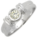 ノンブランド NON BRAND ダイヤモンド 0.2ct プラチナシルバー Pt900 ダイヤモンド リング 指輪 プラチナ 1P 1石 1粒 ソリティア ベゼルセッティング 11号