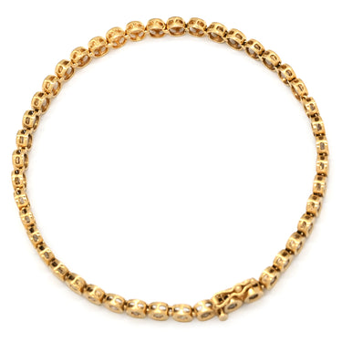 ノンブランド NON BRAND テニスブレスレット 1.0ct ダイヤモンド イエローゴールド K18YG ダイヤモンド ブレスレット Au750 18K 18金 ベゼルセッティング