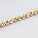 ノンブランド NON BRAND テニスブレスレット 1.0ct ダイヤモンド イエローゴールド K18YG ダイヤモンド ブレスレット Au750 18K 18金 ベゼルセッティング