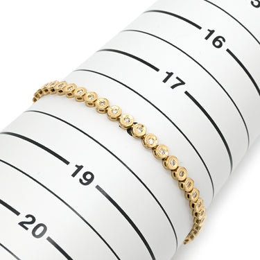 ノンブランド NON BRAND テニスブレスレット 1.0ct ダイヤモンド イエローゴールド K18YG ダイヤモンド ブレスレット Au750 18K 18金 ベゼルセッティング