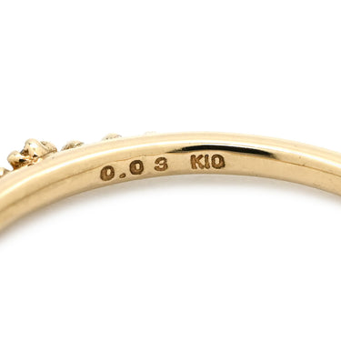 ノジェス NOJESS +N ダイヤモンド イエローゴールド K10YG ダイヤモンド リング 指輪 10金 10K 5P 5石 5粒 ピンキーリング 花モチーフ 5号