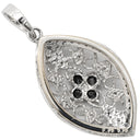 ノンブランド NON BRAND ダイヤ ブラックダイヤ 0.45ct 0.10ct ブラック×ホワイトゴールド K18WG ダイヤモンド ペンダントトップ 黒 18金 18K 750 WG フィリグリーデザイン フラワー