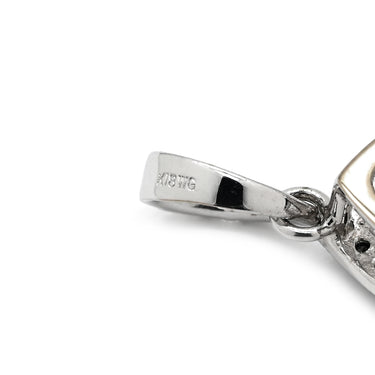 ノンブランド NON BRAND ダイヤ ブラックダイヤ 0.45ct 0.10ct ブラック×ホワイトゴールド K18WG ダイヤモンド ペンダントトップ 黒 18金 18K 750 WG フィリグリーデザイン フラワー