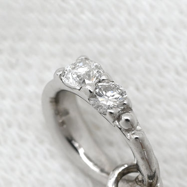 ノンブランド NON BRAND ダイヤ ブラックダイヤ 0.45ct 0.10ct ブラック×ホワイトゴールド K18WG ダイヤモンド ペンダントトップ 黒 18金 18K 750 WG フィリグリーデザイン フラワー