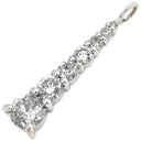ノンブランド NON BRAND ダイヤモンド 0.50ct ホワイトゴールド K18WG ダイヤモンド ペンダントトップ K18WG Au750 18K 18金 7粒 7ストーン グラデーションバー
