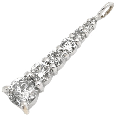 ノンブランド NON BRAND ダイヤモンド 0.50ct ホワイトゴールド K18WG ダイヤモンド ペンダントトップ K18WG Au750 18K 18金 7粒 7ストーン グラデーションバー