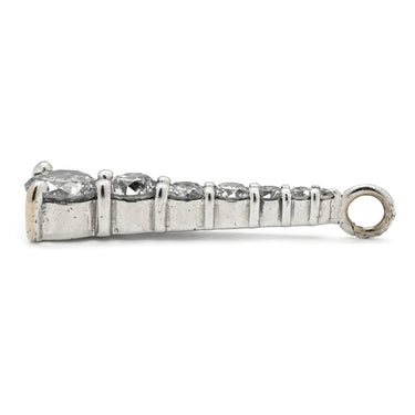 ノンブランド NON BRAND ダイヤモンド 0.50ct ホワイトゴールド K18WG ダイヤモンド ペンダントトップ K18WG Au750 18K 18金 7粒 7ストーン グラデーションバー