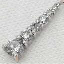 ノンブランド NON BRAND ダイヤモンド 0.50ct ホワイトゴールド K18WG ダイヤモンド ペンダントトップ K18WG Au750 18K 18金 7粒 7ストーン グラデーションバー