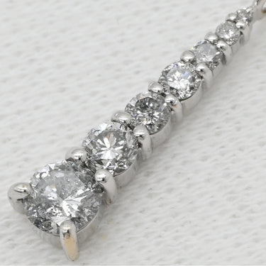 ノンブランド NON BRAND ダイヤモンド 0.50ct ホワイトゴールド K18WG ダイヤモンド ペンダントトップ K18WG Au750 18K 18金 7粒 7ストーン グラデーションバー