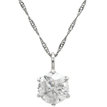 ノンブランド NON BRAND ソリティア ダイヤモンド 0.7ct プラチナシルバー Pt1000 Pt850（チェーン） ダイヤモンド ネックレス プラチナ Pt999.9 1P 1石 1粒 スクリューチェーン 6本爪