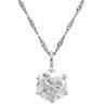 ノンブランド NON BRAND ソリティア ダイヤモンド 0.7ct プラチナシルバー Pt1000 Pt850（チェーン） ダイヤモンド ネックレス プラチナ Pt999.9 1P 1石 1粒 スクリューチェーン 6本爪