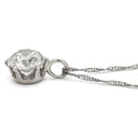 ノンブランド NON BRAND ソリティア ダイヤモンド 0.7ct プラチナシルバー Pt1000 Pt850（チェーン） ダイヤモンド ネックレス プラチナ Pt999.9 1P 1石 1粒 スクリューチェーン 6本爪