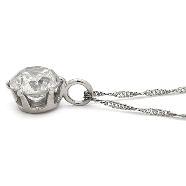 ノンブランド NON BRAND ソリティア ダイヤモンド 0.7ct プラチナシルバー Pt1000 Pt850（チェーン） ダイヤモンド ネックレス プラチナ Pt999.9 1P 1石 1粒 スクリューチェーン 6本爪