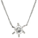 ノンブランド NON BRAND ソリティア ダイヤモンド 0.54ct プラチナシルバー Pt900 ダイヤモンド Pt850(チェーン/造幣局検定マーク) ネックレス プラチナ 1P 1石 1粒 6本爪 両吊りタイプ