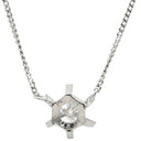 ノンブランド NON BRAND ソリティア ダイヤモンド 0.54ct プラチナシルバー Pt900 ダイヤモンド Pt850(チェーン/造幣局検定マーク) ネックレス プラチナ 1P 1石 1粒 6本爪 両吊りタイプ