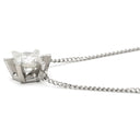 ノンブランド NON BRAND ソリティア ダイヤモンド 0.54ct プラチナシルバー Pt900 ダイヤモンド Pt850(チェーン/造幣局検定マーク) ネックレス プラチナ 1P 1石 1粒 6本爪 両吊りタイプ
