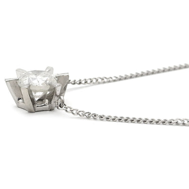 ノンブランド NON BRAND ソリティア ダイヤモンド 0.54ct プラチナシルバー Pt900 ダイヤモンド Pt850(チェーン/造幣局検定マーク) ネックレス プラチナ 1P 1石 1粒 6本爪 両吊りタイプ