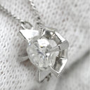 ノンブランド NON BRAND ソリティア ダイヤモンド 0.54ct プラチナシルバー Pt900 ダイヤモンド Pt850(チェーン/造幣局検定マーク) ネックレス プラチナ 1P 1石 1粒 6本爪 両吊りタイプ