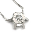ノンブランド NON BRAND ソリティア ダイヤモンド 0.54ct プラチナシルバー Pt900 ダイヤモンド Pt850(チェーン/造幣局検定マーク) ネックレス プラチナ 1P 1石 1粒 6本爪 両吊りタイプ