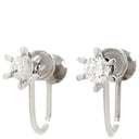 ノンブランド NON BRAND ダイヤモンド 0.38ct ネジ式 プラチナシルバー Pt850 ダイヤモンド イヤリング プラチナ 1P 1石 1粒 ソリティア 6本爪 両耳用