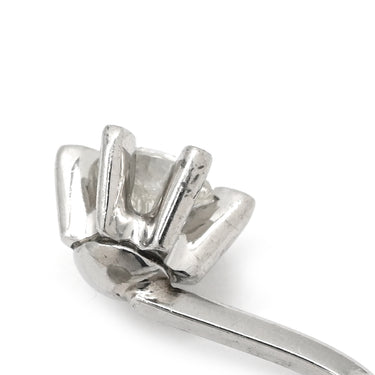 ノンブランド NON BRAND ダイヤモンド 0.38ct ネジ式 プラチナシルバー Pt850 ダイヤモンド イヤリング プラチナ 1P 1石 1粒 ソリティア 6本爪 両耳用