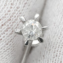 ノンブランド NON BRAND ダイヤモンド 0.38ct ネジ式 プラチナシルバー Pt850 ダイヤモンド イヤリング プラチナ 1P 1石 1粒 ソリティア 6本爪 両耳用