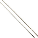 ノンブランド NON BRAND ダイヤモンド トリロジー ホワイトゴールド K14WG ダイヤモンド ネックレス Au585 14K ドロップ ボールチェーン フラワーモチーフ