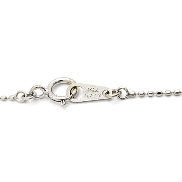 ノンブランド NON BRAND ダイヤモンド トリロジー ホワイトゴールド K14WG ダイヤモンド ネックレス Au585 14K ドロップ ボールチェーン フラワーモチーフ