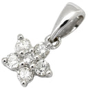 ノンブランド NON BRAND ダイヤモンド 0.13ct ホワイトゴールド K18WG ダイヤモンド ペンダントトップ K18WG Au750 18K 18金 スターモチーフ フラワー 6P 6粒