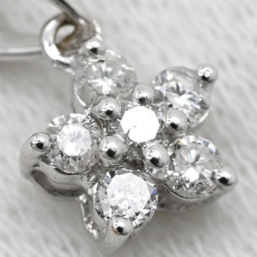 ノンブランド NON BRAND ダイヤモンド 0.13ct ホワイトゴールド K18WG ダイヤモンド ペンダントトップ K18WG Au750 18K 18金 スターモチーフ フラワー 6P 6粒