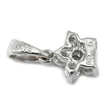 ノンブランド NON BRAND ダイヤモンド 0.13ct ホワイトゴールド K18WG ダイヤモンド ペンダントトップ K18WG Au750 18K 18金 スターモチーフ フラワー 6P 6粒