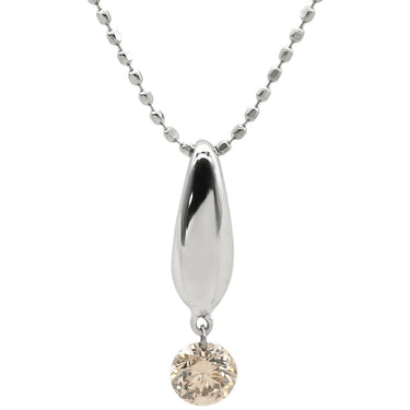 ノンブランド NON BRAND ダイヤ 0.20ct ホワイトゴールド K18WG ダイヤモンド ネックレス 18K 750 WG 18金 ブラウンダイヤ 1P スウィング ネックレス