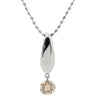 ノンブランド NON BRAND ダイヤ 0.20ct ホワイトゴールド K18WG ダイヤモンド ネックレス 18K 750 WG 18金 ブラウンダイヤ 1P スウィング ネックレス