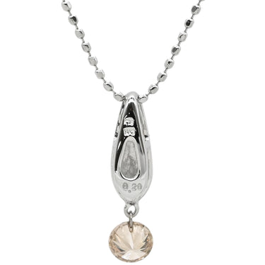 ノンブランド NON BRAND ダイヤ 0.20ct ホワイトゴールド K18WG ダイヤモンド ネックレス 18K 750 WG 18金 ブラウンダイヤ 1P スウィング ネックレス