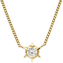 ノンブランド NON BRAND ソリティア ダイヤモンド 0.2ct イエローゴールド K18YG ダイヤモンド K18YG(チェーン/造幣局検定マーク) ネックレス Au750 18K 18金 1P 1石 1粒 6本爪 両吊りタイプ