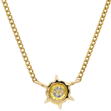 ノンブランド NON BRAND ソリティア ダイヤモンド 0.2ct イエローゴールド K18YG ダイヤモンド K18YG(チェーン/造幣局検定マーク) ネックレス Au750 18K 18金 1P 1石 1粒 6本爪 両吊りタイプ
