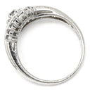 ノンブランド NON BRAND Pt ダイヤモンド 0.54ct プラチナシルバー Pt900 ダイヤモンド リング 指輪 プラチナ クラスターデザイン 菱形モチーフ 15号