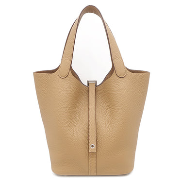 エルメス HERMES ピコタンロックMM ビスキュイ トリヨンクレマンス ハンドバッグ シルバー金具 新品 未使用 ベージュ