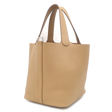 エルメス HERMES ピコタンロックMM ビスキュイ トリヨンクレマンス ハンドバッグ シルバー金具 新品 未使用 ベージュ