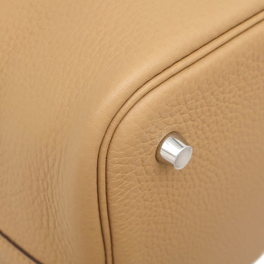 エルメス HERMES ピコタンロックMM ビスキュイ トリヨンクレマンス ハンドバッグ シルバー金具 新品 未使用 ベージュ