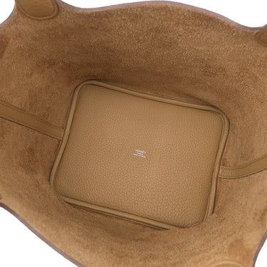 エルメス HERMES ピコタンロックMM ビスキュイ トリヨンクレマンス ハンドバッグ シルバー金具 新品 未使用 ベージュ