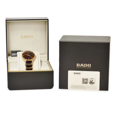 腕時計 ラドー RADO セントリックス オートマティック R30017302 自動巻き メンズ 未使用 ブラウン デイト シースルーバック