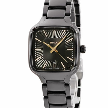 腕時計 ラドー RADO トゥルー スクエア R27080172 クオーツ レディース 未使用 デイト ハイテクセラミックス