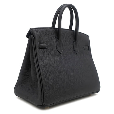 エルメス HERMES バーキン25 ブラック トゴ ハンドバッグ シャンパンゴールド金具 新品 未使用 黒